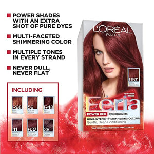 L'Oreal Paris Feria Multi-Faceted Shimmering Permanent Hair Color R48 Intense Deep Auburn Hair Dye Kit Pack of 2