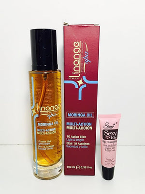 LINANGE Spa - Multi-action Hair Treatment Drops (100ml) with Moringa and Macadamia Oils Hydrating Revitalizing Formula for Dry Frizzy Dull Hair - Suitable for Men and Women