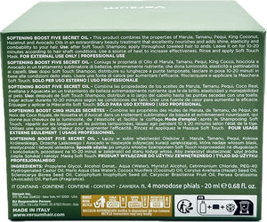 Versum Meditterean Sea Water Elements Soft touch Softening Boost 5 Secret oils PH 6.5 Hair Treatment Oil Box 4x20ml/0.68 fl oz-Free Starry Lip Plumping Gloss