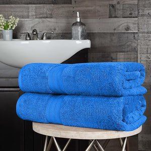 Superior Long Staple 100% Combed Cotton 700GSM 2-Piece Solid Bath Sheet Set for Bathroom Shower Kitchen-Super Soft Plush Highly Absorbent Assorted 2-Piece Bath Seets Allure