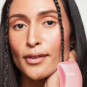 Saie Glossybounce - Hydrating Lip Gloss and Tinted Lip Oil Hybrid with Hyaluronic Acid &amp; Jojoba Oil for Non-Sticky, Ultra-Shiny, Plump &amp; Soft Lips - Everyday Makeup Essential - Kiss (.17 oz)