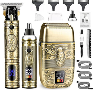 Electric Shaver Razor£¬T-Blade Beard Trimmer Nose Hair Trimmer Shaver Set,Cordless RechargeableBarber Clippers,Professional Hair Clippers Kit with LCD for Men