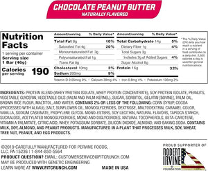 FITCRUNCH Snack Size Protein Bars 6-Layer Baked Bar 3g of Sugar &amp Soft Cake Core (18 Peanut Butter Bars + 1 Vanilla Wafer Bar)