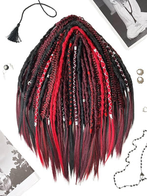 Daddy Dread Dreadlock Extensions Textured Dreadlocks set Black Cherry Length - 20 inches