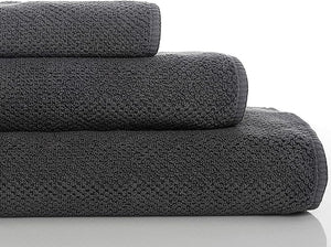 Graccioza Bee Waffle Hand Towel 18 x 30 - 100% Egyptian Combed Cotton 550 GSM - Elegant Waffle Pattern Towels for Bathroom - Super Absorbent and Quick Dry - Soft Bath Towel - Storm