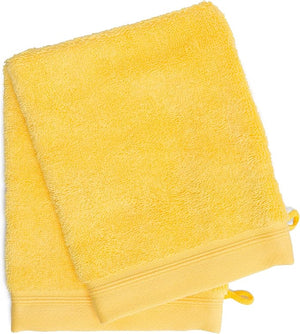 France Luxe Body French-Style Bath Mitt 2-Pack - Yellow/Yellow