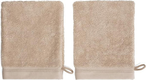 France Luxe Body French-Style Bath Mitt 2-Pack - Tan/Tan
