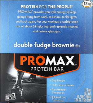 Promax Energy Bar Double Fudge Brownie - 12 Bars