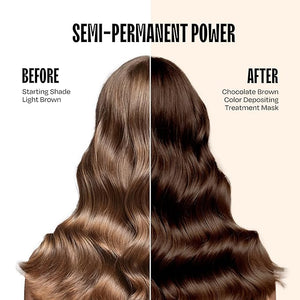 Overtone Semi Permanent Hair Color Conditioner, Chocolate Brown, 8 oz, Nourishing, Damage-Free, Color Depositing Mask for All Hair Types with Shea Butter &amp; Coconut Oil, Vegan &amp; Cruelty-Free