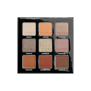 Sigma Beauty On-the-Go Eyeshadow Palette - Fiery - 9 Bold Eyeshadow Shades in Matte Shimmer and Metalic Finishes - Highly Pigmented Vegan Eye Makeup Palette - Clean Beauty Products