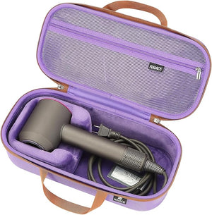 RAIACE Hard Storage Case Compatible with dyson Hair Dryer Travel Carrying Bag. (for sale is case only). - Purple