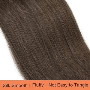 SEIKEA 35 Ponytail Extensions Drawstring Long Straight Fake Pony Tail Natural Soft Clip in Hair Extension Synthetic Heat Resistant Hairpiece Dark Brown with Copper Highlights