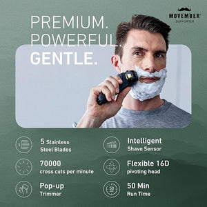 Panasonic Electric Razor for Men Electric Shaver for Men ARC5 with Premium Automatic Cleaning and Charging Station Wet Dry Shaver Cordless Razor with Pop-Up Trimmer ES-LV97-K Black