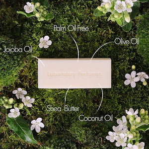 Laboratory Perfumes Amber Soap Bar | Infused with Amber Fragrance | Enriched with Shea Butter &amp Jojoba Oil | Palm Oil-Free Plastic-Free &amp Skin-Kind (150g)