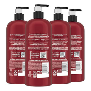 TRESemm? Keratin Smooth Conditioner 4 pack for Frizzy Hair Formulated with Lamellar-Discipline 28 Fl Oz