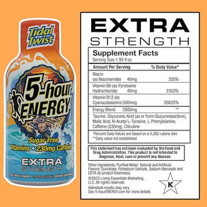 5-Hour Energy Extra Strength Shots Tidal Twist Flavor 24 Count (1.93 fl oz)