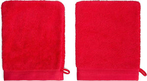 France Luxe Body French-Style Bath Mitt 2-Pack - Red/Red