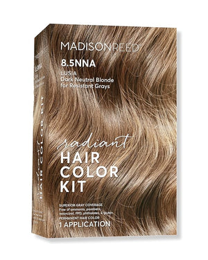 Madison Reed Radiant Hair Color Kit | 8.5NNA Dark Neutral Blonde (Lusia) 100% Maximum Gray Hair Coverage | Salon-Quality Permanent Hair Dye for Resistant Grays | PPD-Free &amp Ammonia-Free | 1 Pack