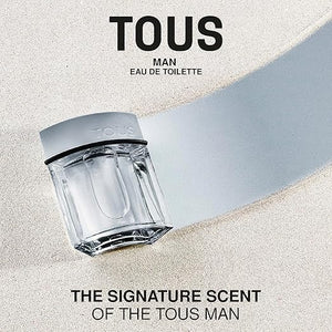 TOUS Eau De Toilette For Men Elegant Fruity Woody Perfume for Man with Notes of Sage White Musk Cedarwood and Sandalwood. Long-Lasting Fragrance for Daily Wear 3.4 Fl Oz