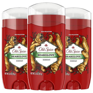 Old Spice Deodorant for Men Bearglove Scent Wild Collection 3 oz (Pack of 3)