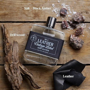 Tru Fragrance Beauty No. 4 Leather Vintage Label Deep Leather