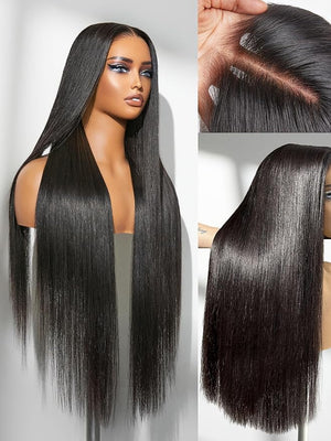 LUVME HAIR All-Day Comfort¢â Straight 5x5 Lace Front Wigs Human Hair Glueless Wigs Human Hair Pre Plucked Pre Cut Long Black Wig Lace Closure Wigs Frontal Wigs Human Hair