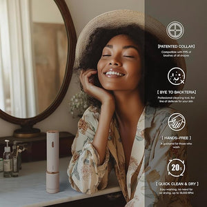 Electric Makeup Brush Cleaner &amp; Dryer Machine, Upgraded Patented Universal Collar Fits 99% of Brush Shapes, Deep Clean &amp; Quick Dry, Rechargeable &amp; Portable for Travel &amp; Home Use, Gift