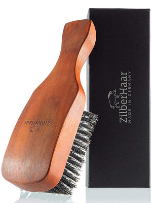 ZilberHaar Major ? Men's Hair and Beard Brush ? Soft Boar Bristles ? Massages and Exfoliates Skin and Scalp ? Ideal Men's Grooming Accessory ? Made in Europe