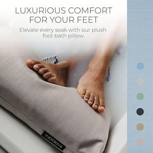 BADESOFA¢ç Luxury Bath Tub Pillow for Feet | Premium-Quality Materials | Comfortable &amp Quick-Drying | Washable Bath Cushion in Blue | Home Spa Accessories | Universal Fit for Any Bathtub