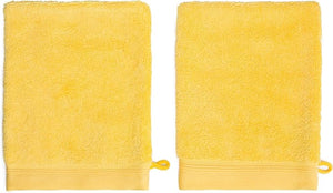 France Luxe Body French-Style Bath Mitt 2-Pack - Yellow/Yellow