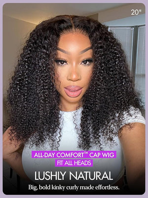 LUVME HAIR Kinky Curly 5X5 Lace Front Wigs All-Day Comfort Wig Human Hair Curly Hair glueless wigs human hair pre plucked pre cut long black wig lace closure wigs frontal wigs human hair