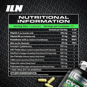 Iron Labs Nutrition: Cycle Support Plus NAC (N-Acetyl-L-Cysteine) - Kidney and Liver Support Supplement - On Cycle Support Supplements for Men - N Acetyl L Cysteine and Milk Thistle (240 Capsules)