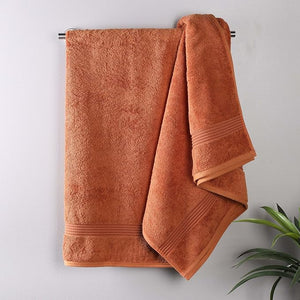 Superior Egyptian Cotton Bath Towel Set Home Bathroom Towels Master Guest Bath Decor Essentials Quick Dry Absorbent Large Body Towels Spa Hotel Resort Adult Kids Set of 2 Caramel Brown