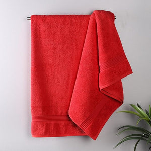 Superior Egyptian Cotton Bath Towel Set Home Bathroom Towels Master Guest Bath Decor Essentials Quick Dry Absorbent Large Body Towels Spa Hotel Resort Adult Kids Set of 2 Red
