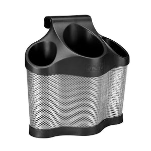 Polder Style Station Organization for Styling Tools: Hair DryersCurling Irons Straighteners Brushes Hang Over Towel Rack Store Undersink or in Drawer Black and Silver