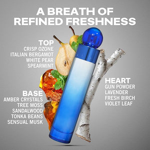 Perry Ellis 360 Very Blue 4 Pieces Gift Set for Men (3.4 Ounce Eau de Toilette Spray + 6.8 Ounce Body Spray + 3.0 Ounce Shower Gel + 0.25 Ounce Eau de Toilette Spray)