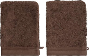 France Luxe Body French-Style Bath Mitt 2-Pack - Brown/Brown
