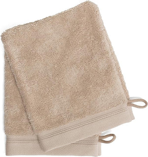 France Luxe Body French-Style Bath Mitt 2-Pack - Tan/Tan