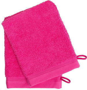 France Luxe Body French-Style Bath Mitt 2-Pack - Pink/Pink