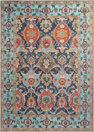 Keen Home Design 4x6 Rug - Machine Washable Area Rug with Non-Slip Backing Ideal for Living Room Dining Room Bedroom - Vintage Easy Clean Durable Low Pile Rug - (4' x 6')