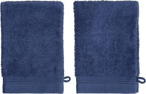 France Luxe Body French-Style Bath Mitt 2-Pack - Navy/Navy